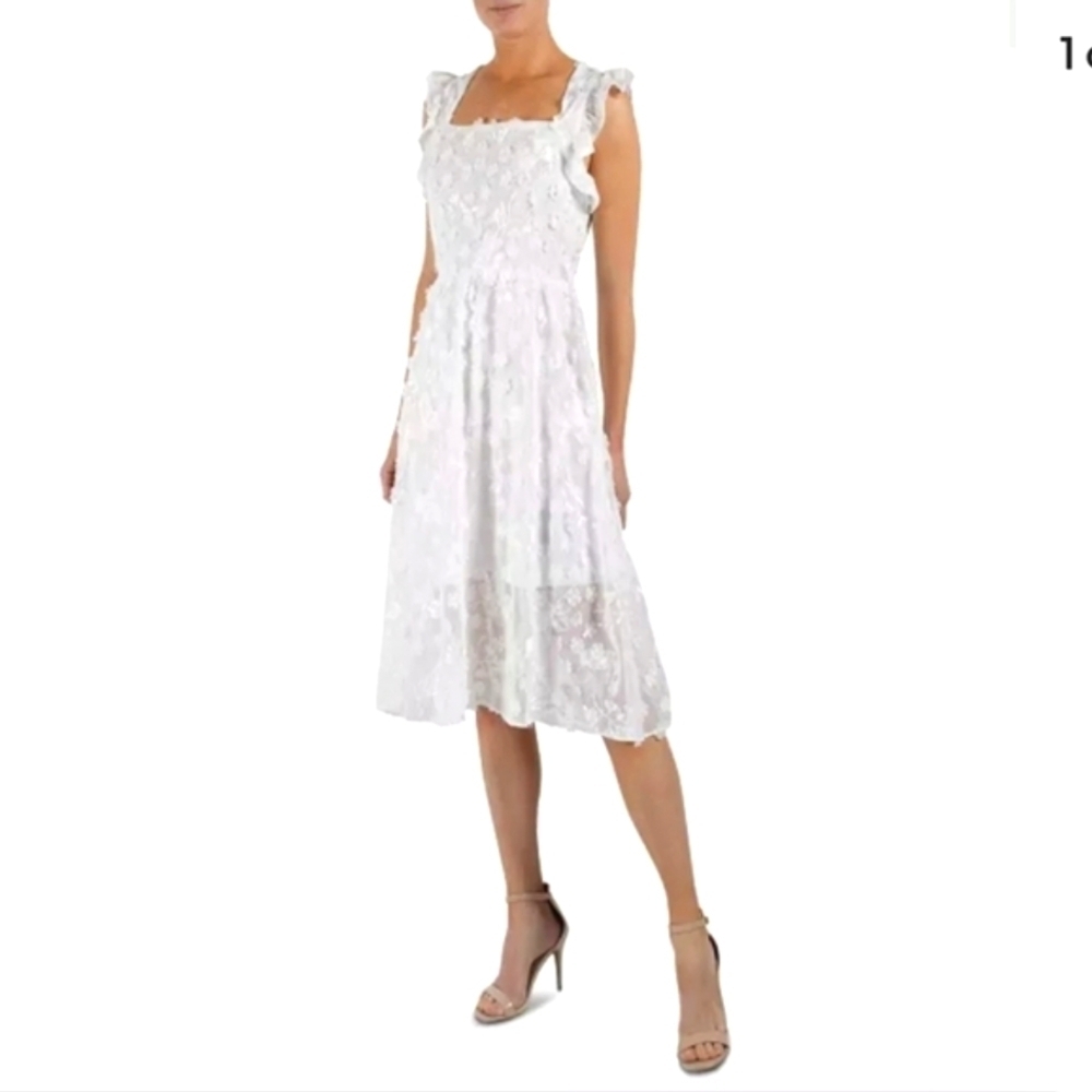 Julia Jordan 3D Floral Applique Midi Dress